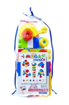 Конструктор Maximus Мега Макс 2 + каталка Вертолет, от 3 лет, 44 элемента (5316)