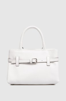 Белая кожаная сумка Dollaro