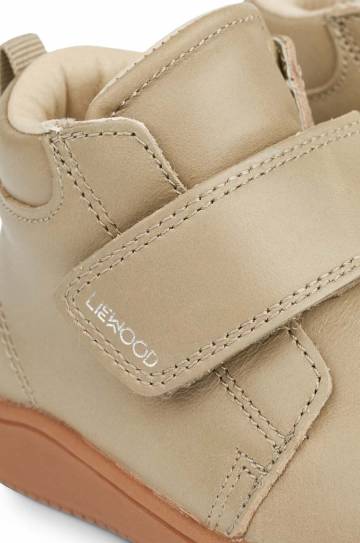 Детские кожаные полуботинки Liewood цвет бежевый
