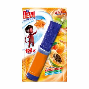 Туалетный точковый блок для унитаза Dr. Devil Тропические фрукты, 75 мл Туалетный точковый блок для унитаза Dr. Devil Тропические фрукты, 75 мл