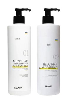 Набор Hillary Intensive Nori Building And Strengthening для всех типов волос (шампунь, 500 мл + кондиционер, 500 мл)