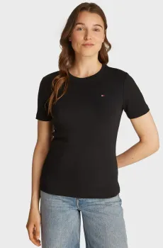 Женская черная футболка SLIM CODY C-NK SS Черный M Tommy Hilfiger WW0WW40587