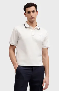 Мужское белое поло CONTRAST TIPPING SS PIQUE POLO Белый L Gant 2013039