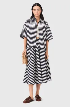 Женская юбка в полоску Разноцветный 40 MAJE MFPJU01651_White-Blue