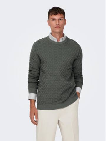 Only & Sons Светр 22026559 Сірий Regular Fit Only & Sons Светр 22026559 Сірий Regular Fit