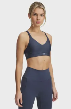 Женский темно-серый топ UA Infinity Low 2.0 Bra Серый M (D-DD) Under Armour 1384126-044