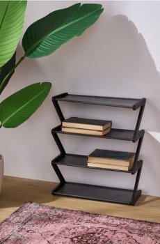 Чотириярусна полиця - чорний