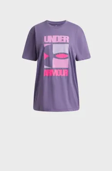 Детская сиреневая футболка UA G BLOCK LOGO OS SS Сиреневый 7 Under Armour 6009720-520