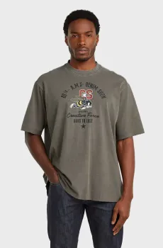 Мужская серая футболка Front Серый L G-Star RAW D29297,E401