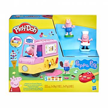 Набор для лепки Play-Doh Машинка с мороженым Свинки Пеппы, от 3 лет, 8.1*25.4*21.59 см, 18 деталей (F3597)