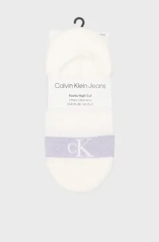 Женские белые следы (2 пары) HIGH CUT Белый 39-42 Calvin Klein 701230601