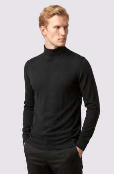 Черный гольф-водолазка с коротким горлом OP-YO-75-golf-black