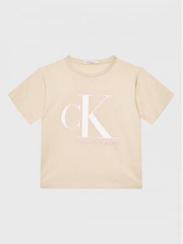 Calvin Klein Jeans Футболка Reveal Monogram IG0IG01939 Бежевий Regular Fit Calvin Klein Jeans Футболка Reveal Monogram IG0IG01939 Бежевий Regular Fit