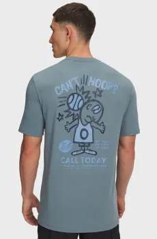 Мужская голубая футболка UA M 60/40S Cant Hoop SS Голубой M Under Armour 6003684-587