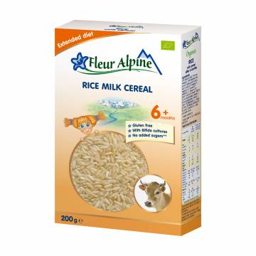 Детская молочная каша Fleur Alpine Rice Milk Cereal Рисовая, от 6 месяцев, 200 г Детская молочная каша Fleur Alpine Rice Milk Cereal Рисовая, от 6 месяцев, 200 г