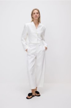 Reserved - Штани barrel leg - білий - 025KK-00X