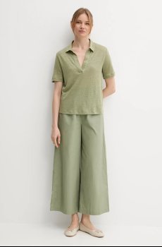 Льняное поло United Colors of Benetton