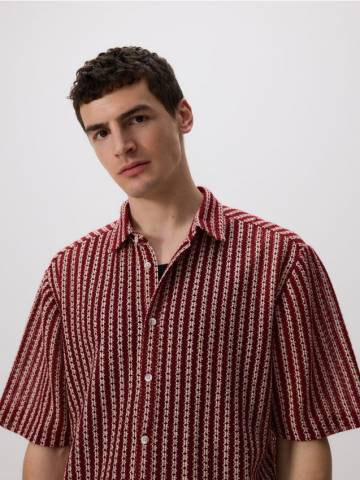 Reserved - Сорочка з візерунком comfort fit - червоний - 829FS-33X Reserved - Сорочка з візерунком comfort fit - червоний - 829FS-33X