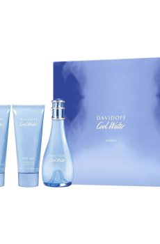 Парфюмированный набор женский Davidoff Cool Water (туалетная вода, 100 мл + лосьон для тела, 75 мл + гель для душа, 75 мл)