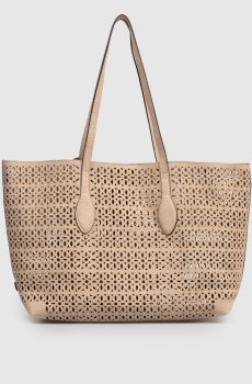 Бежевая замшевая сумка-тоут Mashup