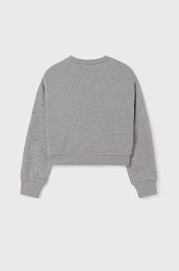 Детская кофта Mayoral цвет серый с аппликацией