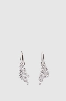 Серебряные серьги в форме лепестков