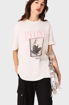 Женская белая футболка Белый 38 MAJE MFPTS00986_White