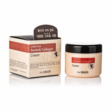 Коллагеновый крем для лица The Saem Care Plus Baobab Collagen Cream с экстрактом баобаба, 100 мл Коллагеновый крем для лица The Saem Care Plus Baobab Collagen Cream с экстрактом баобаба, 100 мл