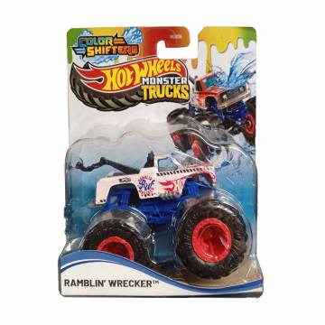 Машинка-внедорожник Hot Wheels Monster Trucks Меняй цвет, красный с белым тюнингом, от 3 лет (HGX06)