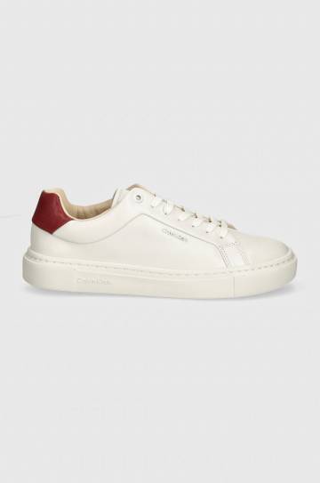 Кроссовки Calvin Klein CUPSOLE LACE UP W/ML LTH цвет белый HW0HW02201 Кроссовки Calvin Klein CUPSOLE LACE UP W/ML LTH цвет белый HW0HW02201