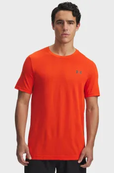 Мужская оранжевая футболка Vanish Seamless Novelty SS Оранжевый M Under Armour 1388129-844