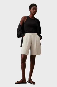 Женские серые шорты LINEN TAILORED Серый 38 Calvin Klein K20K206671