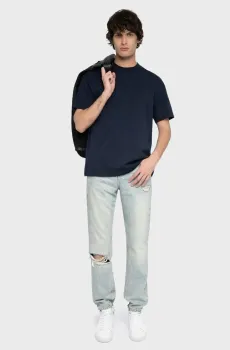 Мужская темно-синяя футболка Teddy Синий M ZADIG&VOLTAIRE JMTS01742_ENCRE