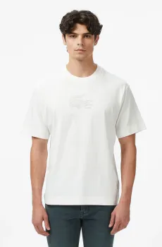 Мужская белая футболка Белый M Lacoste TH261070V