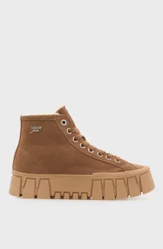 Женские бежевые замшевые хайтопы PLATFORM Бежевый 37 Tommy Jeans EN0EN03134