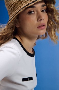 Бавовняна футболка з коротким рукавом - білий