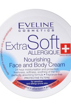 Питательный крем для лица и тела Eveline EXTRA SOFT Универсальный для чувствительной кожи, 200 мл