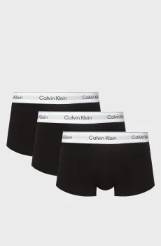 Мужские черные боксеры (3 шт) LOW RISE TRUNK 3PK Черный S Calvin Klein LV00NB4389