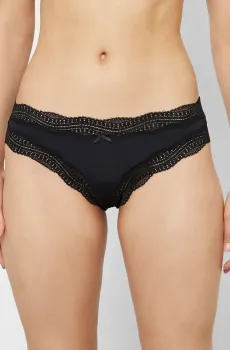 Женские черные трусики-танга JAZZ Черный S Etam 6474643