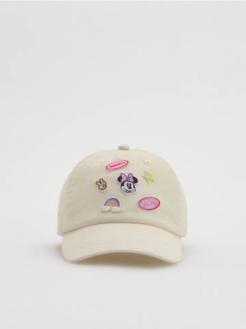 Reserved - GIRLS` PEAKED CAP - кремовий - 247GF-01X