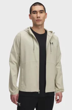 Мужская бежевая ветровка UA Vibe Woven Jacket Бежевый XL Under Armour 6003001-289
