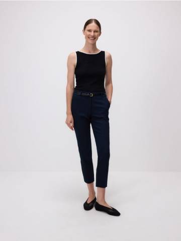 Reserved - Штани-сигарети з ременем - темно-синій - 293FT-59X