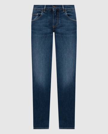 Синие джинсы с логотипом Синие джинсы с логотипом