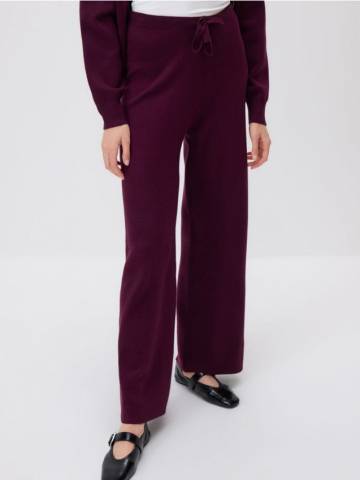 Reserved - Трикотажні штани з додаванням віскози - темно-фіолетовий - 088GH-49X