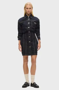 Женское темно-синее джинсовое платье ikon Синий S Karl Lagerfeld A4W13019