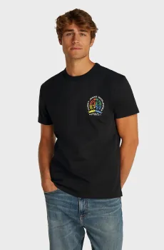 Мужская черная футболка TJM REG POP CREST TEE EXT Черный S Tommy Jeans DM0DM20809