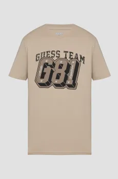 Мужская бежевая футболка Бежевый XL Guess Z5YI00.I3Z14;G1CA