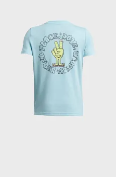 Детская голубая футболка UA B PEACE LOVE UA SS Голубой 8 Under Armour 1390009-494