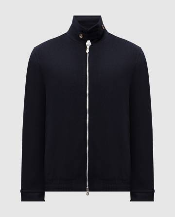 Синяя куртка из шерсти