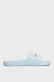 Женские голубые слайдеры SLIDE MONOGRAM Голубой 40 Calvin Klein YW0YW00103